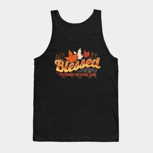 Blessed Autumn Colors Leaves Thanksgiving Tank Top